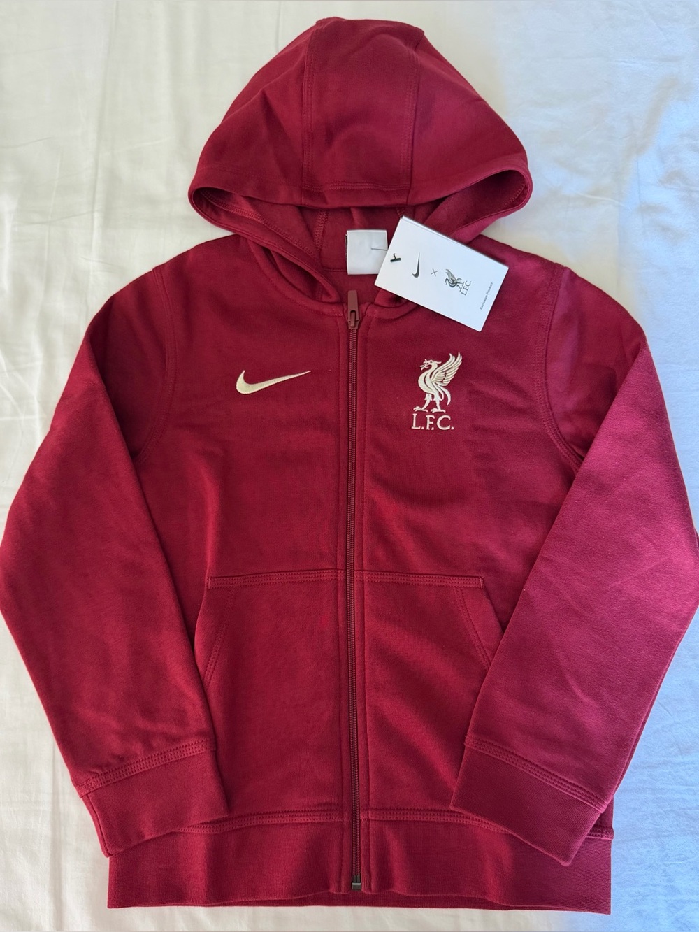 Nike Liverpool FC Fullzip Burgundy Sweater DD0217-677 Youth Sz: Small